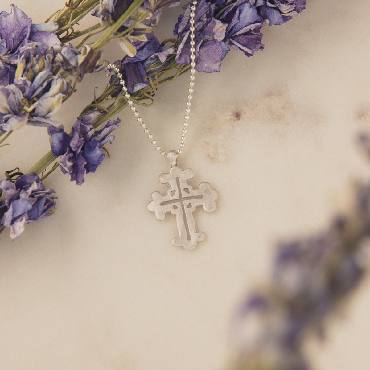 Work of Art Cross Necklace (Sterling Silver)