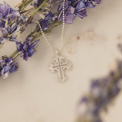 Work of Art Cross Necklace (Sterling Silver)