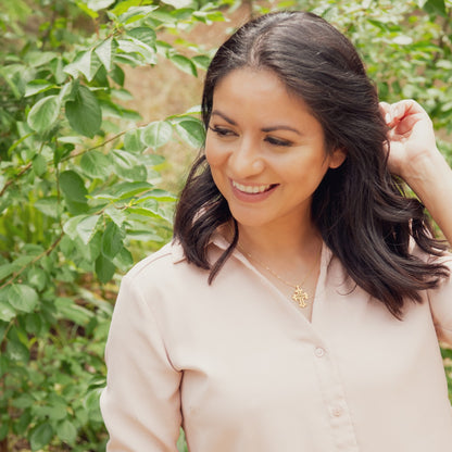 Work of Art Cross Necklace (10K Solid Gold)