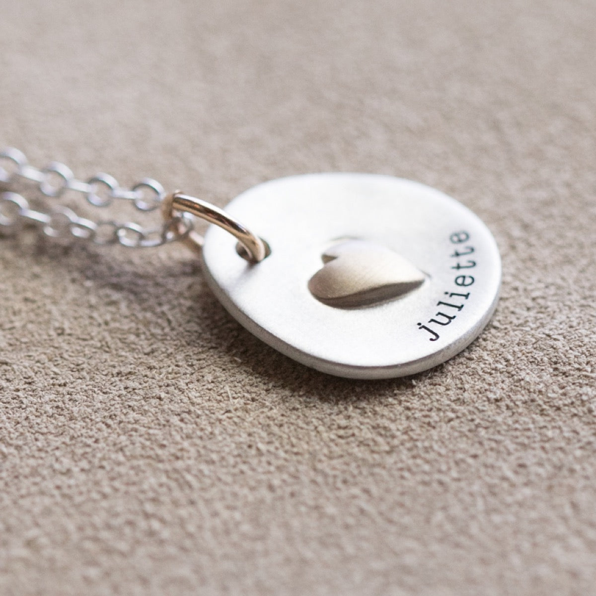 Love and be loved Necklace (Sterling Silver & 14K Solid Gold)