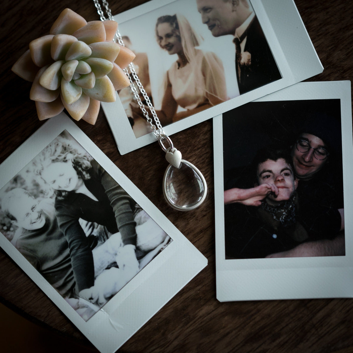 Clear and Bright Heart Necklace (Sterling Silver)