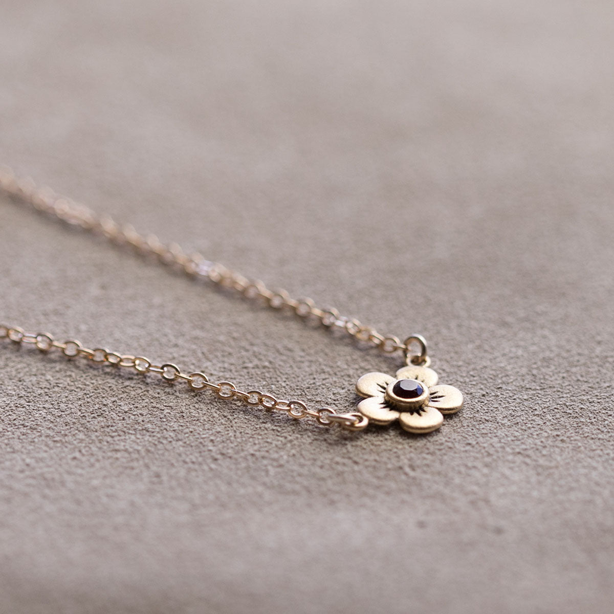 Birthstone Bloom Necklace (Gold Plated)