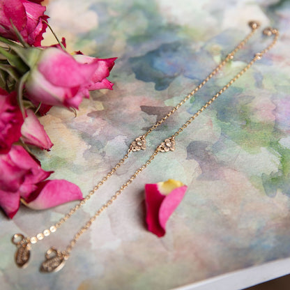 Birthstone Bloom Bracelet (10K Solid Gold)