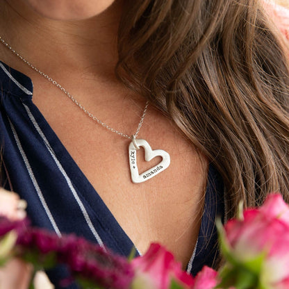 Molded Heart Necklace (Sterling Silver)