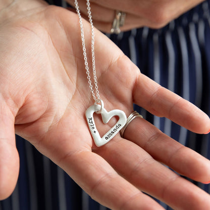 Molded Heart Necklace (Sterling Silver)