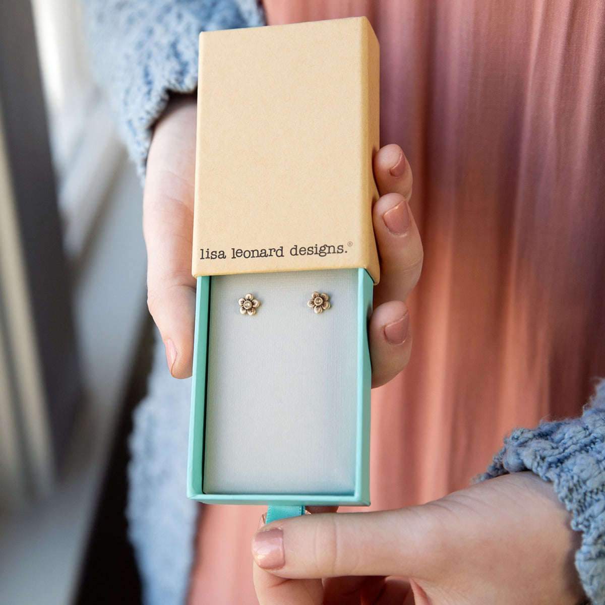 Birthstone Bloom Stud Earrings (14K Solid Gold)