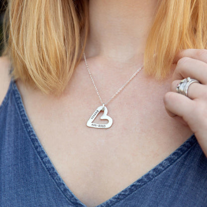 Molded Heart Necklace (Sterling Silver)