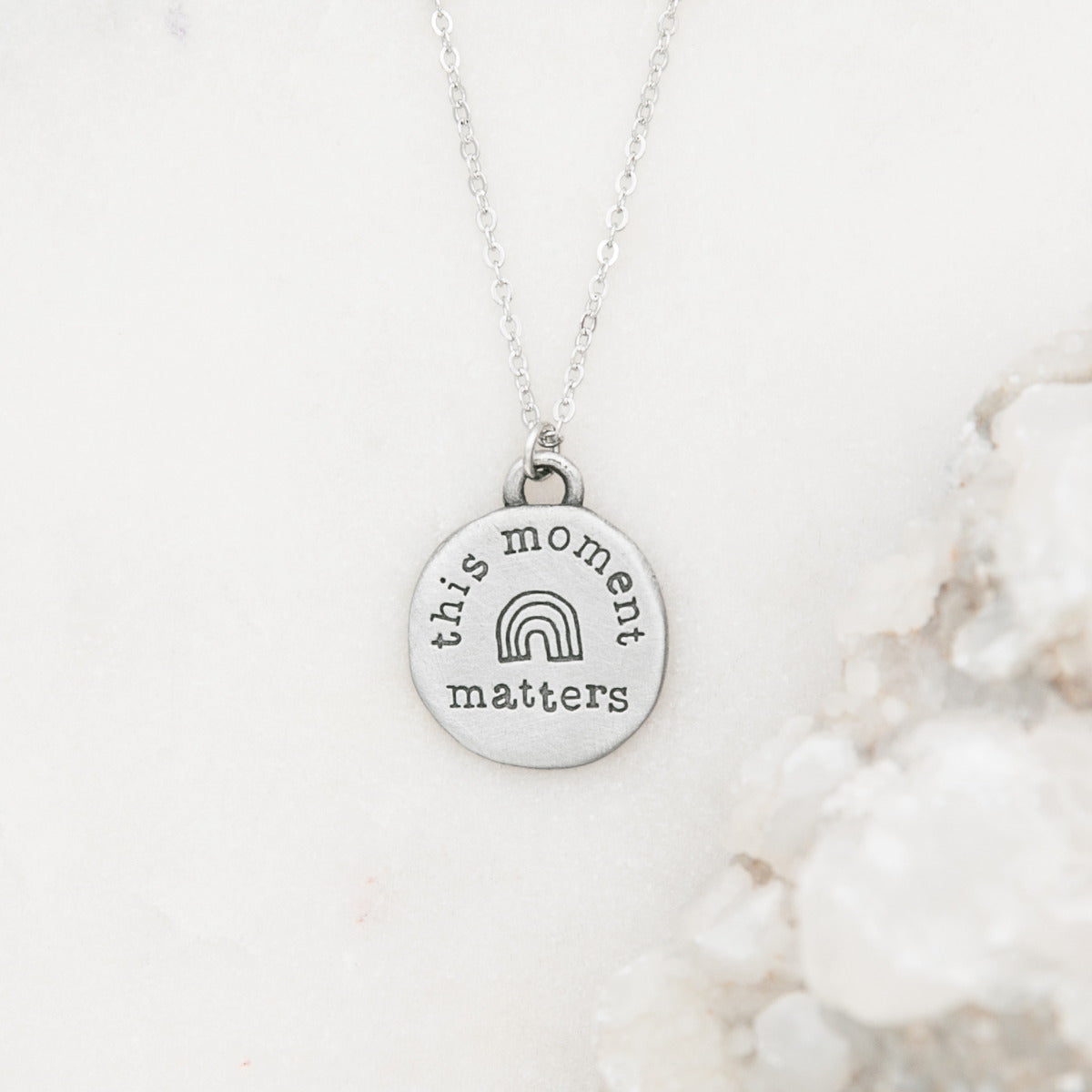 This Moment Matters Necklace (Pewter)