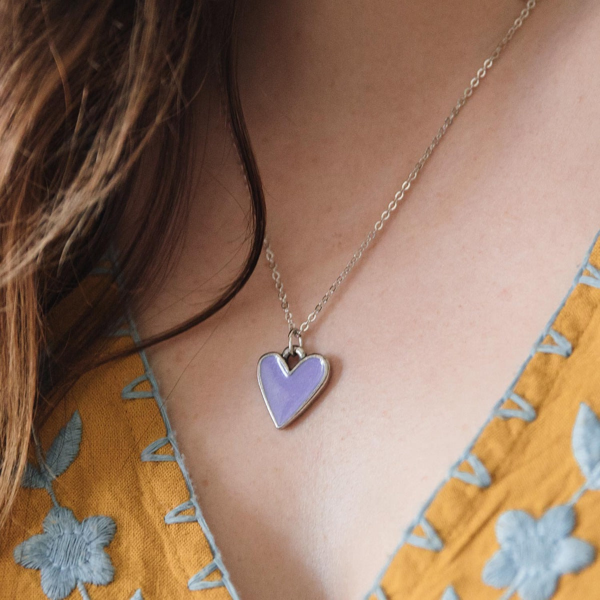 Brave Love® Heart Necklace (Pewter) - Lisa Leonard Designs