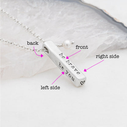What Matters Most Necklace - 4 Sides (Sterling Silver)