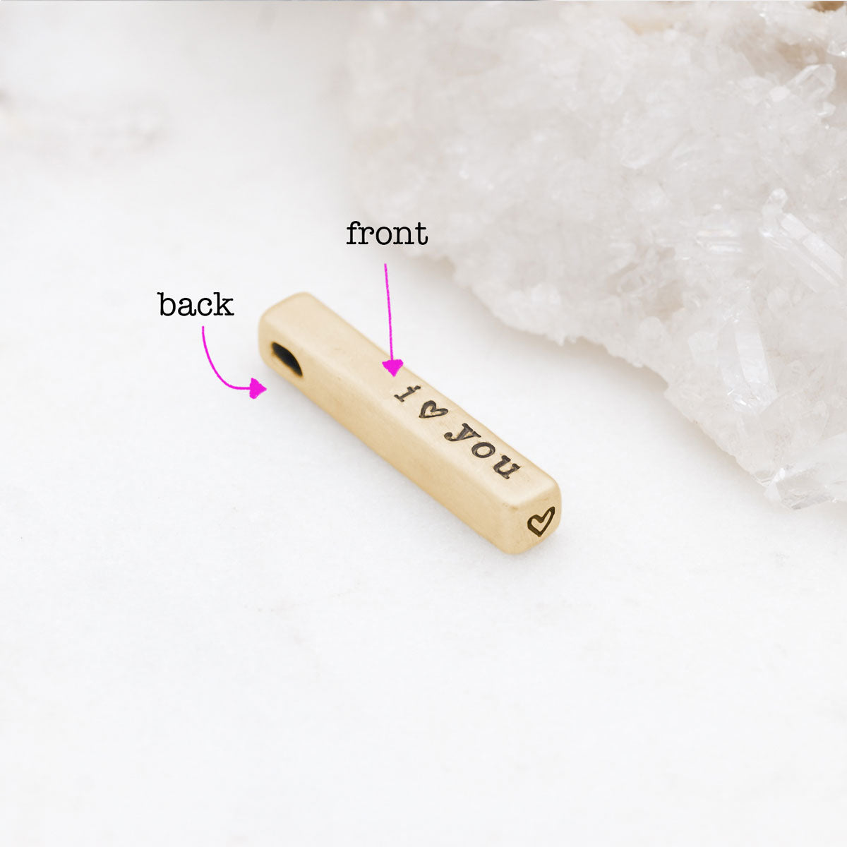 What Matters Most Charm - 2 Sides (14K Solid Gold)