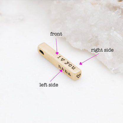 What Matters Most Charm - 3 Sides (10K Solid Gold)