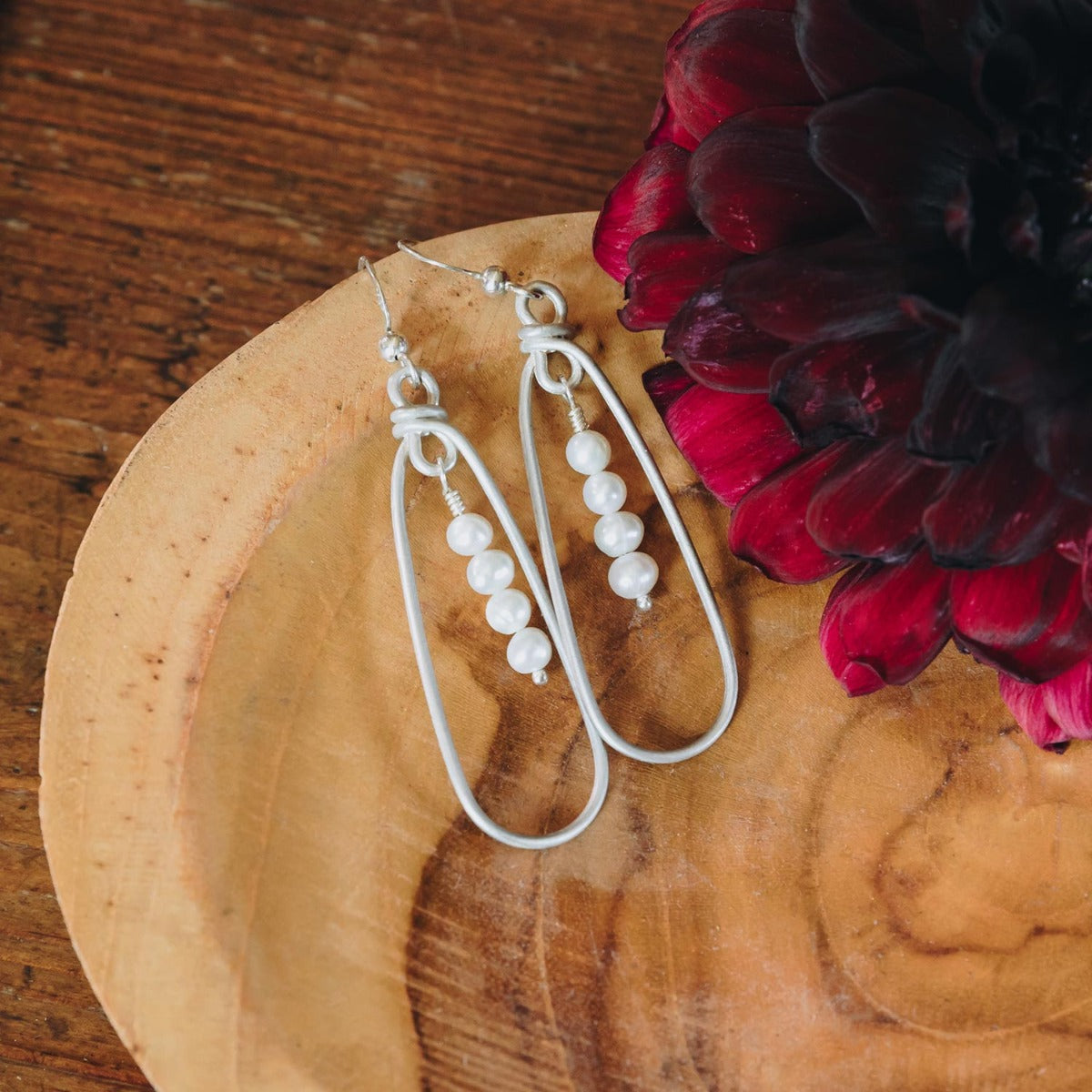 A Mother's Love Pearl Earrings (Sterling Silver)