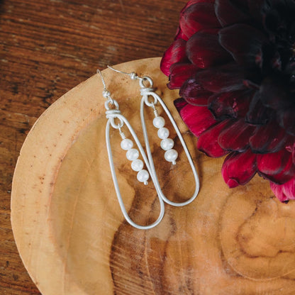 A Mother's Love Pearl Earrings (Sterling Silver)