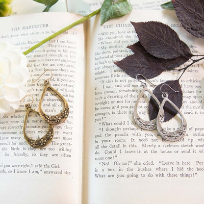 Bud and Blossom Drop Earrings (Gold Plated)