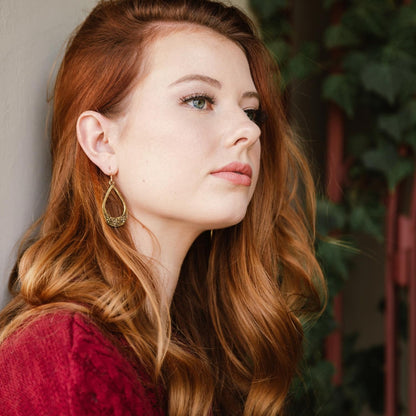 Bud and Blossom Drop Earrings (Gold Plated)