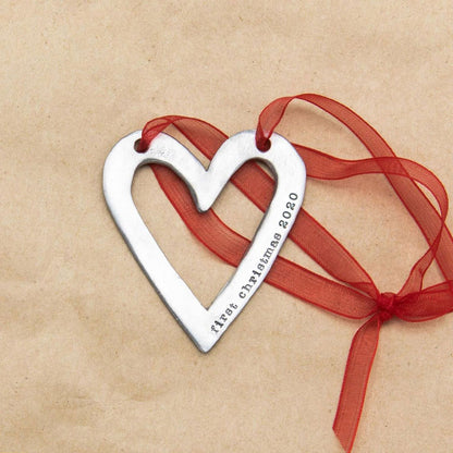 Molded Heart Ornament (Pewter)