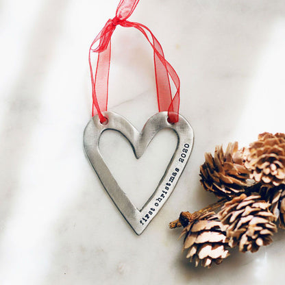 Molded Heart Ornament (Pewter)