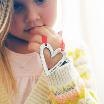 Molded Heart Ornament (Pewter)