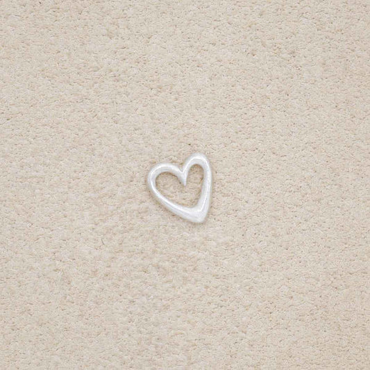 Love Grows 1/4" Tiny Heart charm (Sterling Silver)