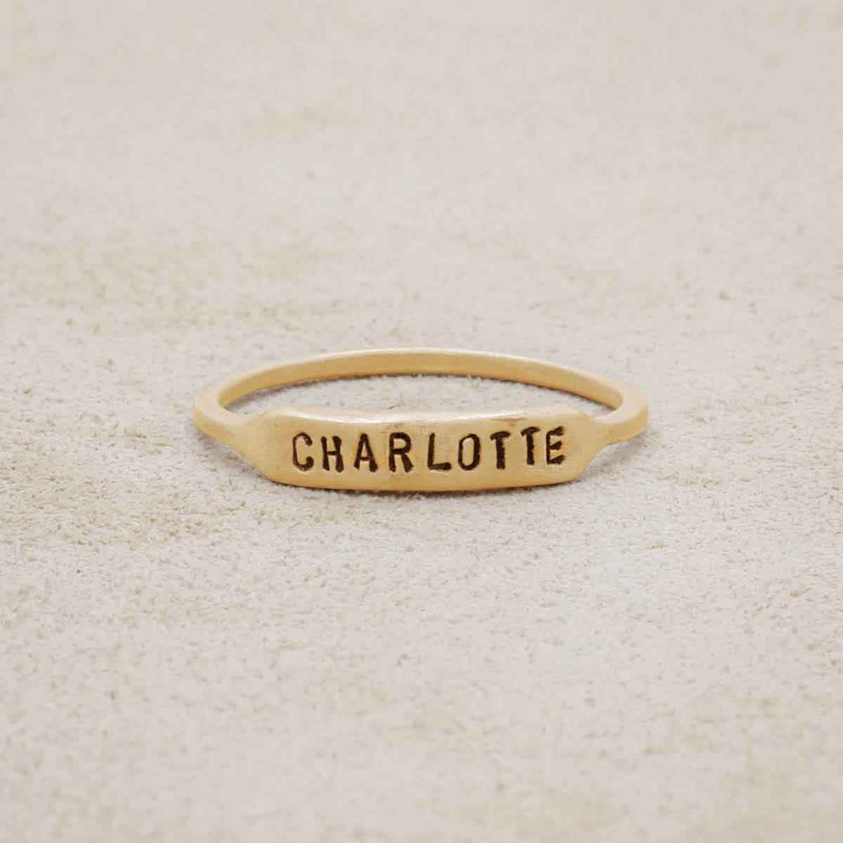 Nameplate Stacking Ring {14k Gold} By Lisa Leonard Designs