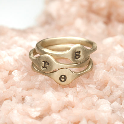 Initial Stacking Ring (10K Solid Gold)