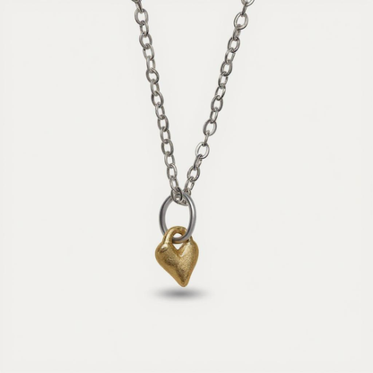 One Little Heart Necklace (Brass)