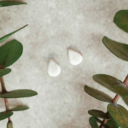 sterling silver raindrop stud earrings