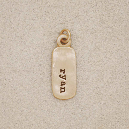 Rounded Corners Tag (14K Solid Gold)