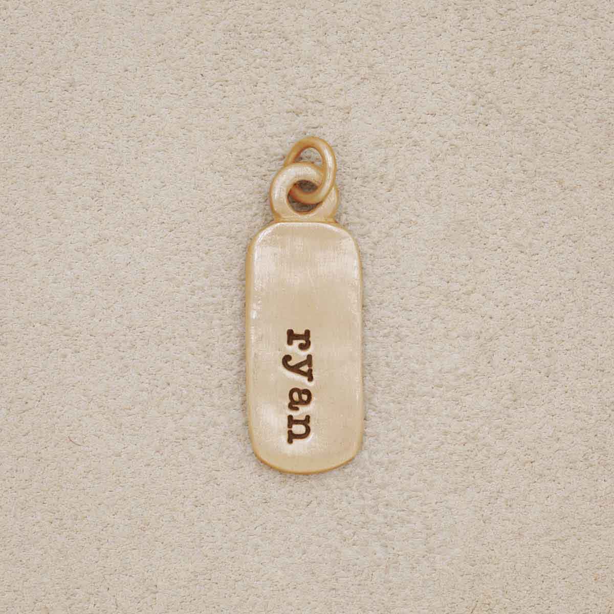 Rounded Corners Tag (10K Solid Gold)