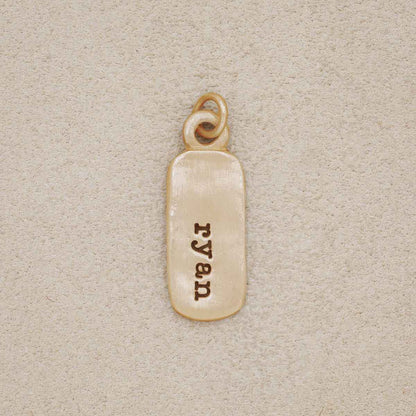 Rounded Corners Tag (10K Solid Gold)