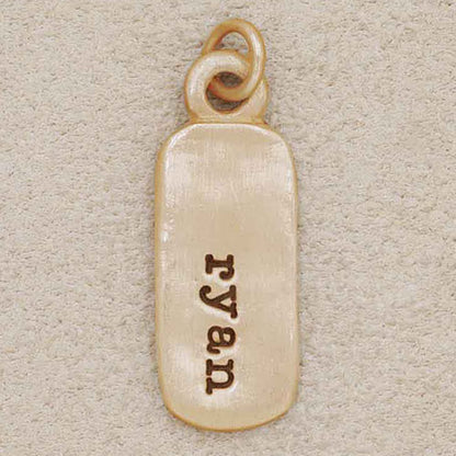 Rounded Corners Tag (10K Solid Gold)