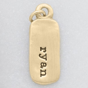 Rounded Corners Tag (10K Solid Gold)