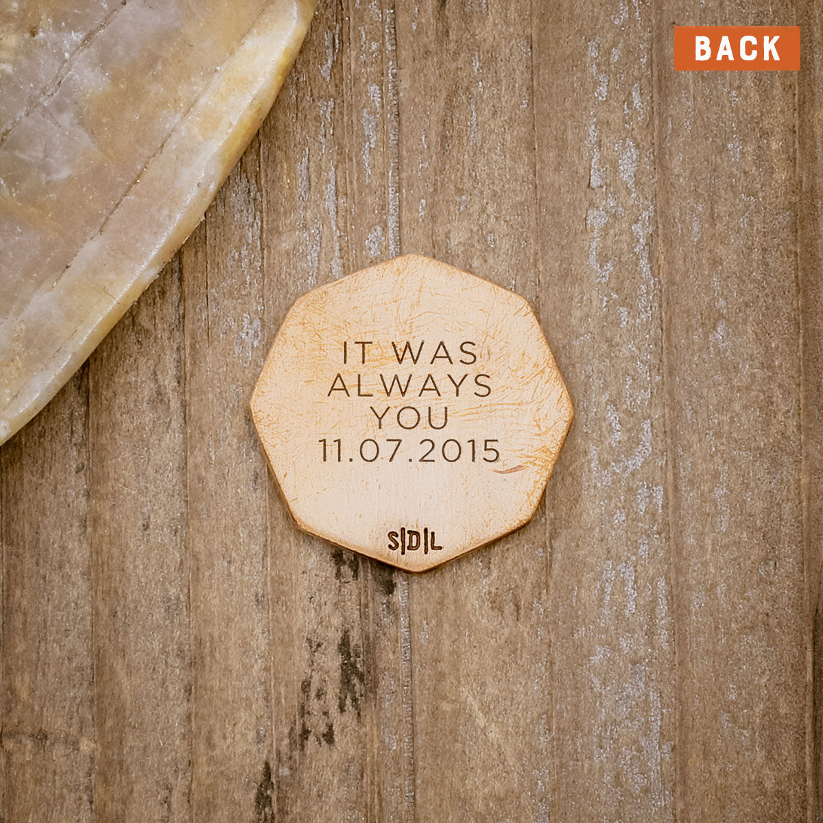 No Fear in Love Pocket Coin (Brass)