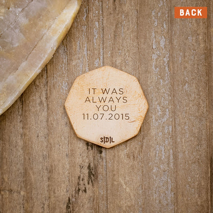 No Fear in Love Pocket Coin (Brass)