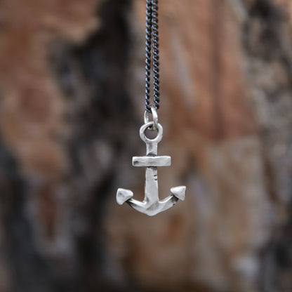 Anchor of My Soul Necklace (Antiqued Sterling Silver)