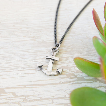 Anchor of My Soul Necklace (Antiqued Sterling Silver)