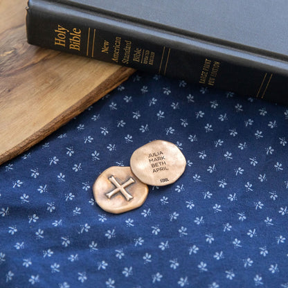 Roman Cross Pocket Coin (Brass)