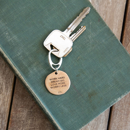 Roman Cross Coin Key Ring (Brass)