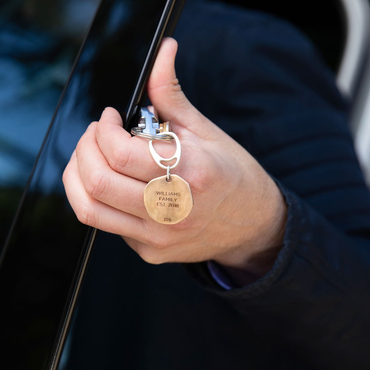 Roman Cross Coin Key Ring (Brass)