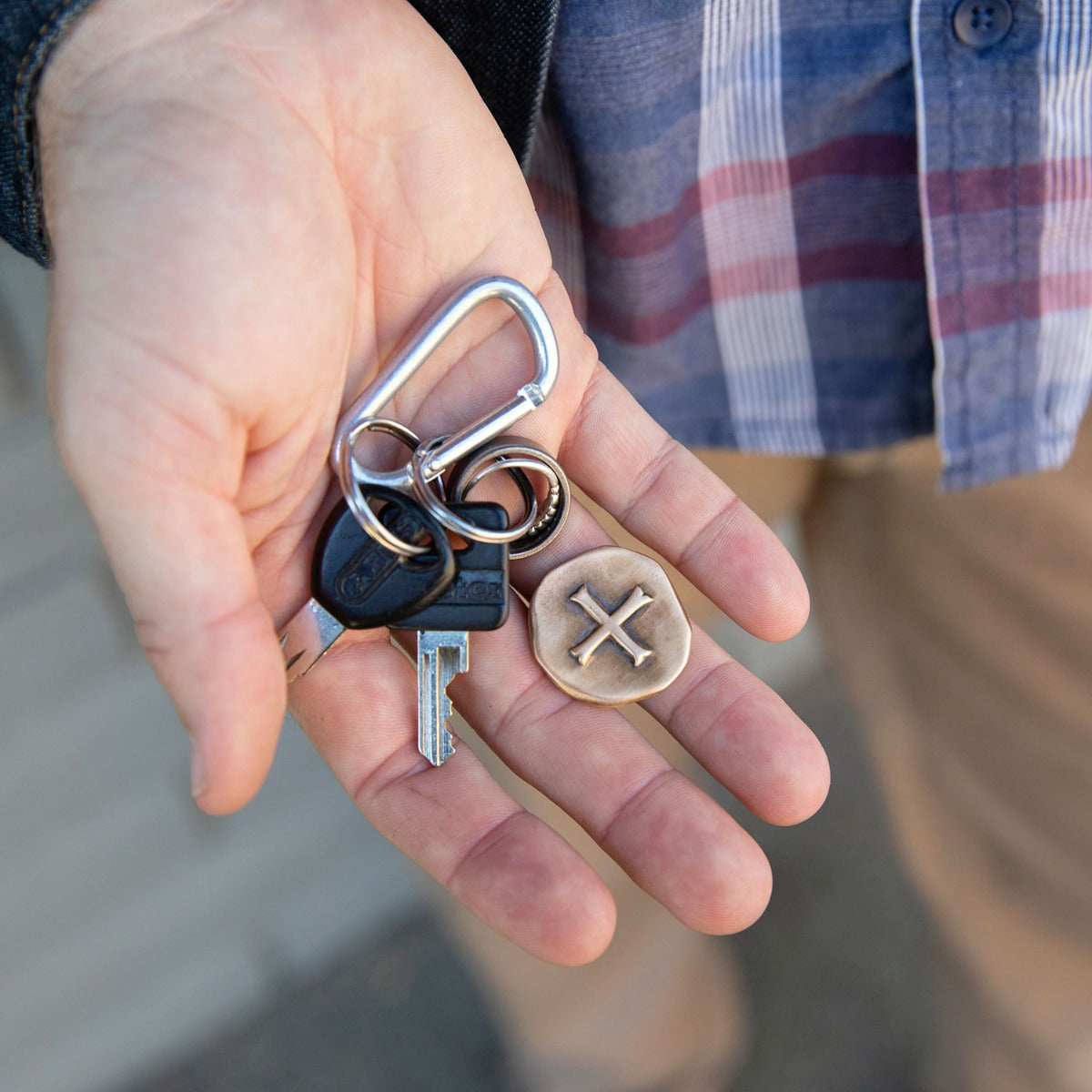 Roman Cross Pocket Coin (Brass)