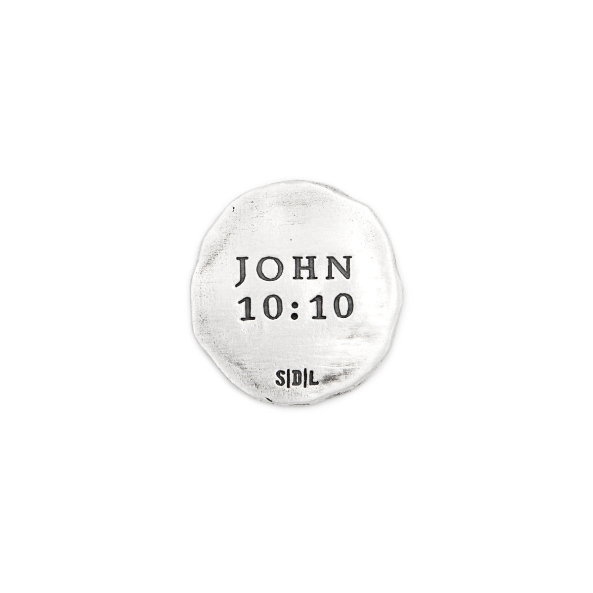 John 10:10 Pocket Token (Sterling Silver)