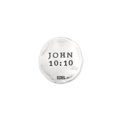 John 10:10 Pocket Token (Sterling Silver)