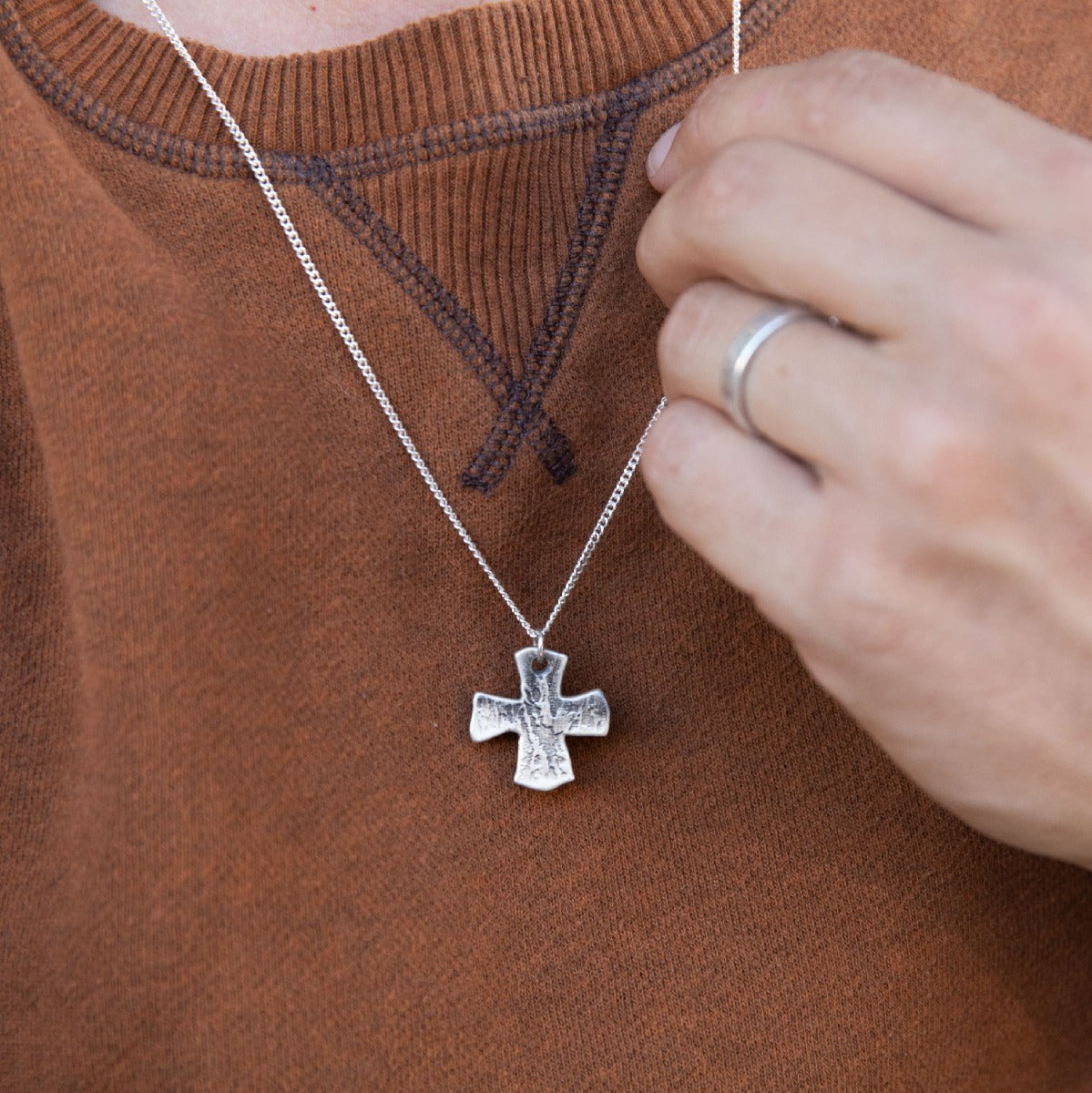 Steadfast Cross Necklace (Sterling Silver)