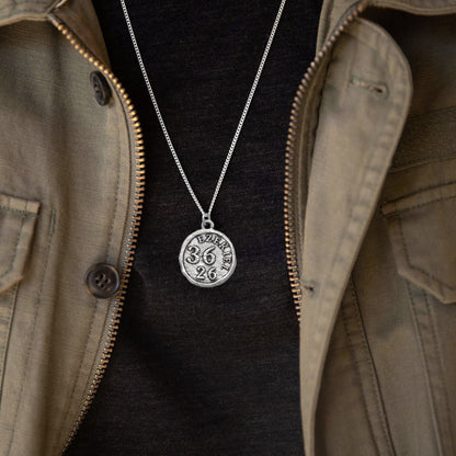Ezekiel 36:26 Coin Necklace (Sterling Silver)