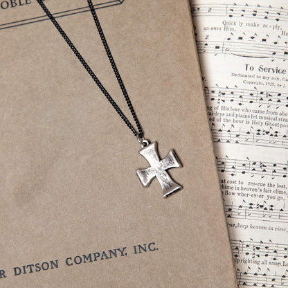 Flourish Cross Necklace (Sterling Silver)