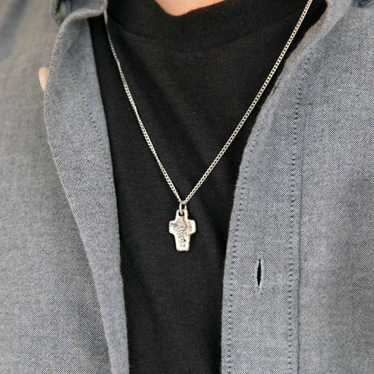 Thrive Silver Cross Necklace (Antiqued Sterling Silver)
