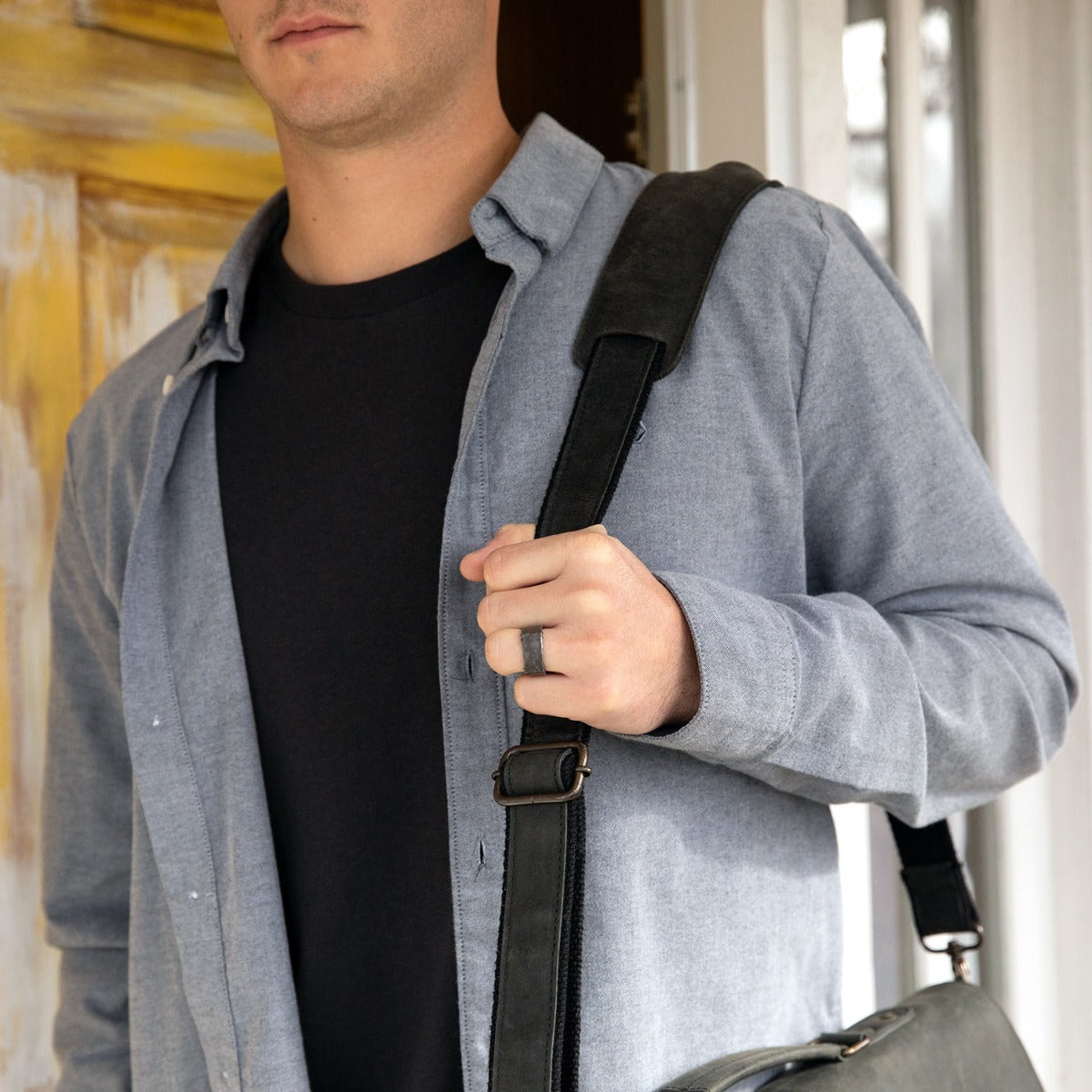 Strong + True Ring (Silver Sterling & Black)