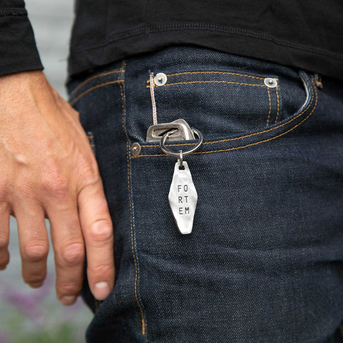 Fortem Identity Tag Key Ring (Pewter)