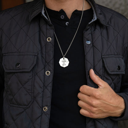 Forge a Path Hex Tag Necklace (Pewter)